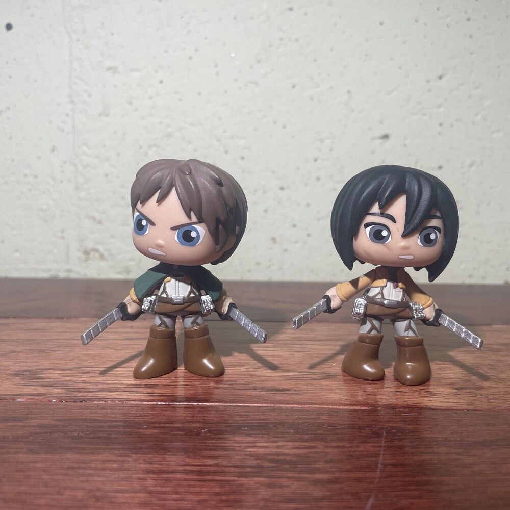 Funko Mini Attack On Titian- Mikasa Ackerman And Eren Jaeger
